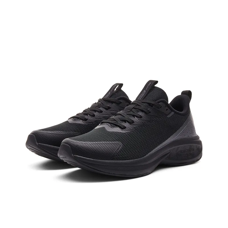 PEAK Abrasion Resistant Rebound Support Low Top Running Shoes Women's Black Magnet Gray-2