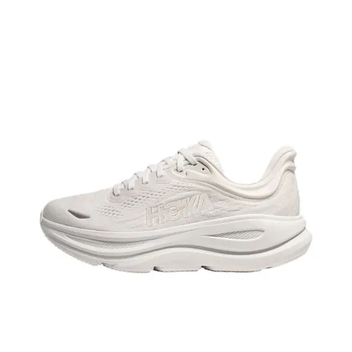 HOKA ONE ONE Bondi 9 Anti Slip Wear Resistant Low Top Training Running Shoes Women's White