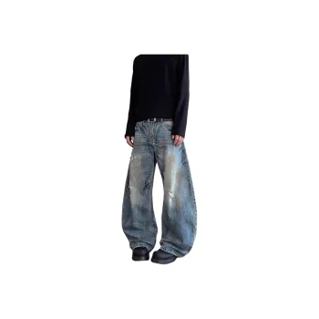 DUATOGE Jeans Men's Vintage Blue