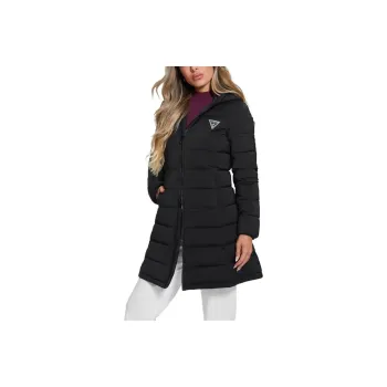 GUESS Aleta Long Puffer Jacket Jackets Coats Women's Black