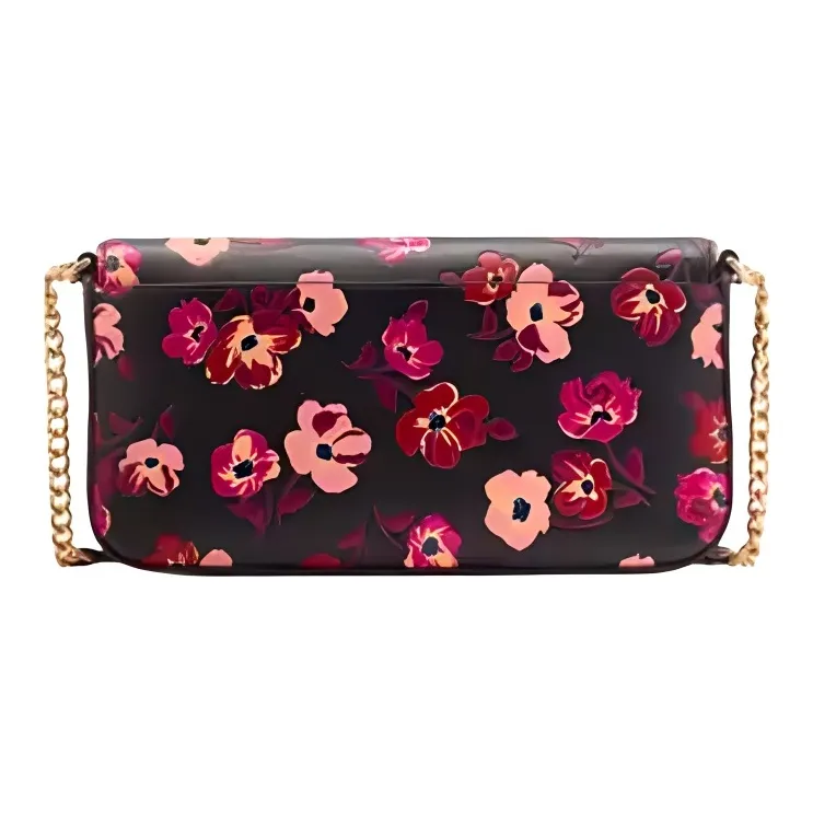 Kate Spade Leather Wallet Crossbody Bag Women's Black Multicolor-2