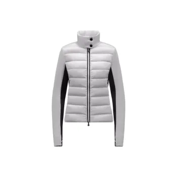 Moncler Padded Fleece Cardigan Down Jacket Women's White
