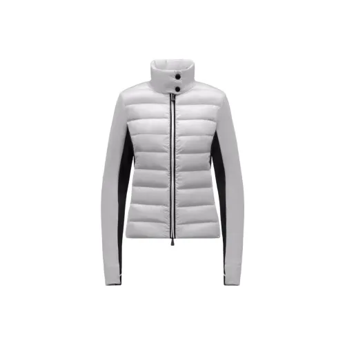 Moncler Padded Fleece Cardigan Down Jacket Women's White