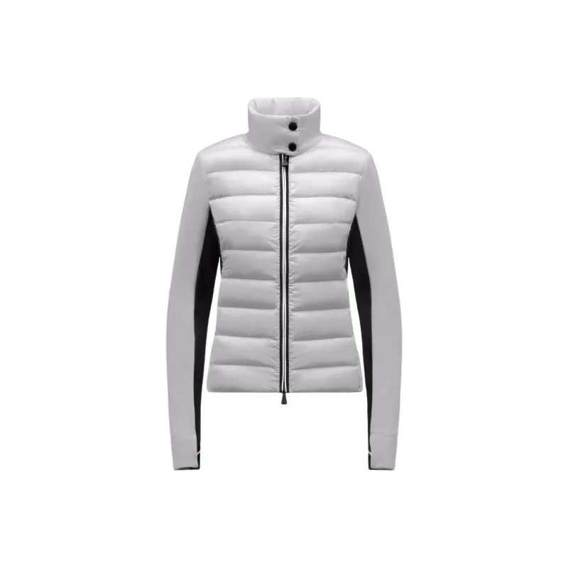 Moncler Padded Fleece Cardigan Down Jacket Women's White-0