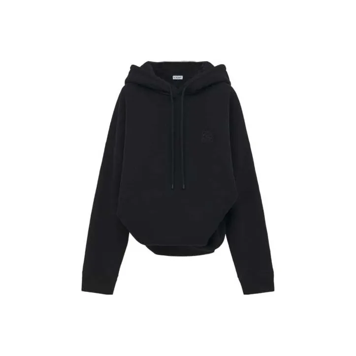 LOEWE Draped Hoodie Light Grey-4