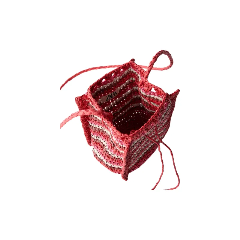ZARA Polypropylene Fiber Crossbody Bag Mini Kids' Red-5