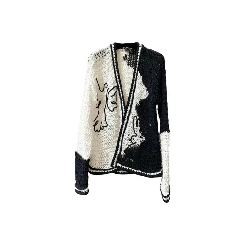 CHANEL Knitwear Women's Black White