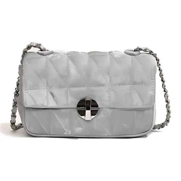 HCXK PU Shoulder Bag, Crossbody Bag Regular Women's Pink/Blue/White/Silver/Black-32