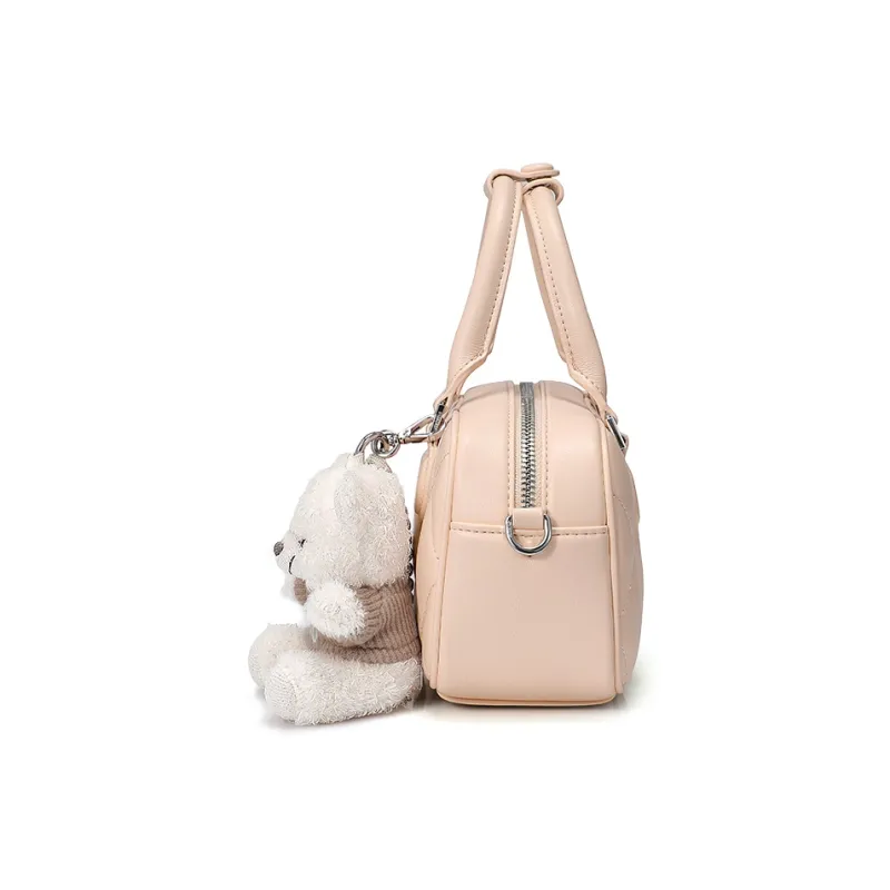 JUST STAR Synthetic Leather Small Square Bag, Shoulder Bag, Crossbody Bag, Handbag Trumpets Women's White/Black-8