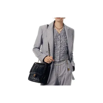 CHANEL 24 New Spring And Summer Arrivals Jackets Coats Women's Gray