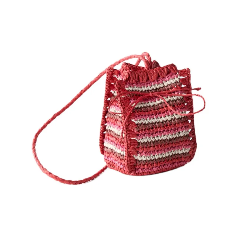 ZARA Polypropylene Fiber Crossbody Bag Mini Kids' Red-1