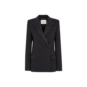 FENDI Ff Jacquard Double Breasted Blazer