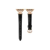 Bamboo Grain Black-Rose Gold Buckle