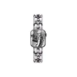 Double Row Denim Chain Strap-Silver & White