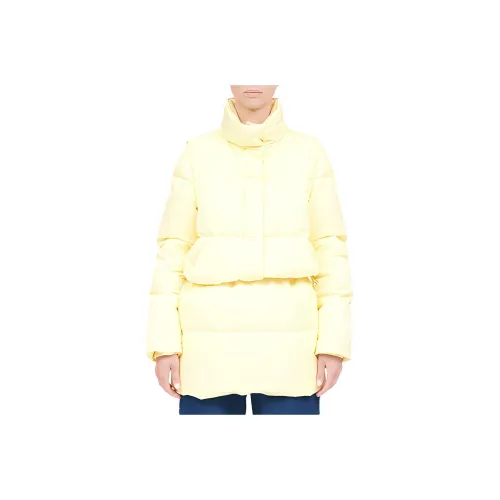 MM6 Maison Margiela SS22 Solid Color Stand Collar Down Jacket Women's Yellow