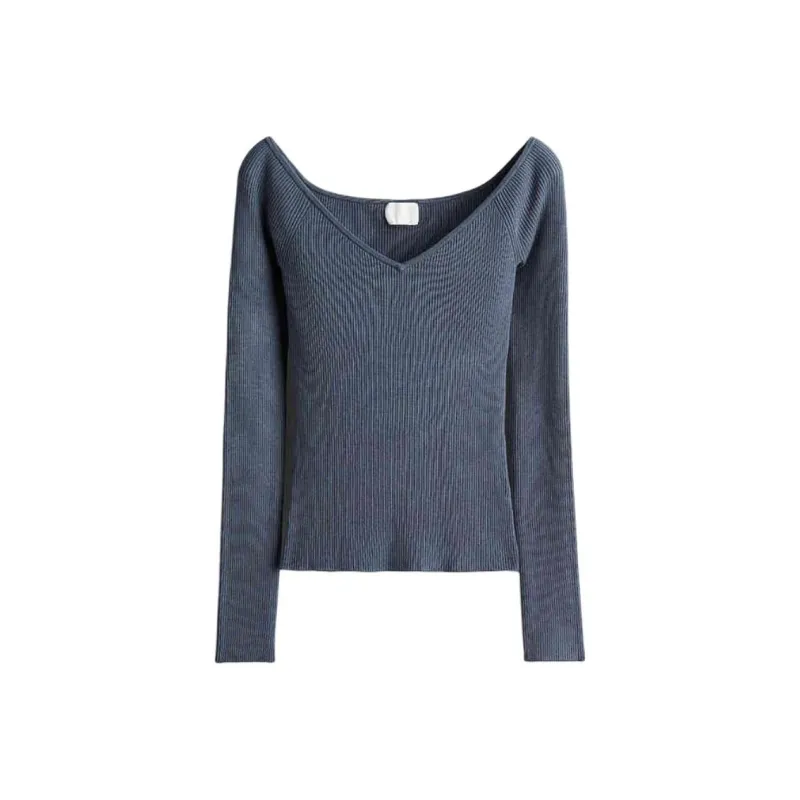 H&M T Shirts Women's Dove Blue Color-0