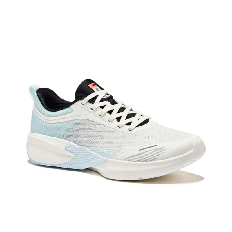 Erke Cushioning Breathable Low Top City Commute Running Shoes Men's Microcrystal White Tranquil Blue-2