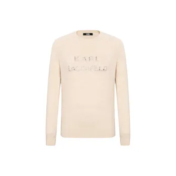 KARL LAGERFELD SS24 Cashmere Sweater Women's Beige