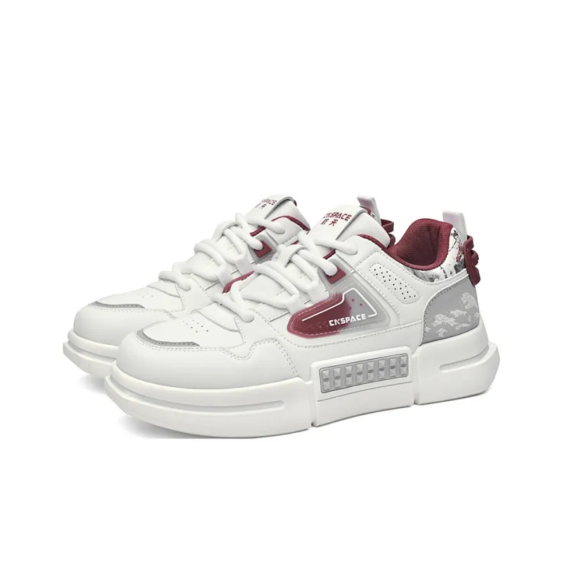 China Aerospace Skateboard Shoes Men Low Top Burgundy/Apple Green-2