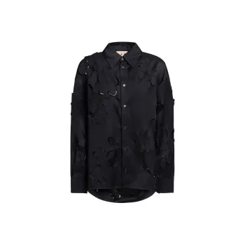 MARNI Cut Out Detail Duchess Satin Shirt