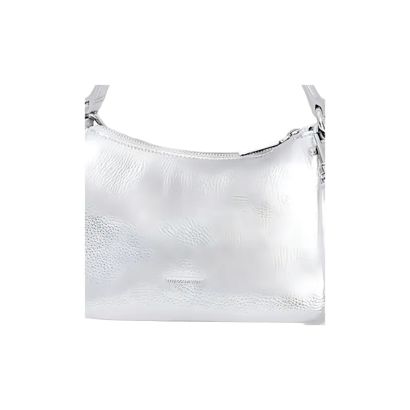 REBECCA MINKOFF Genuine Leather Shoulder Bag Crossbody Bag Handbag Small Size Women's Silver-3
