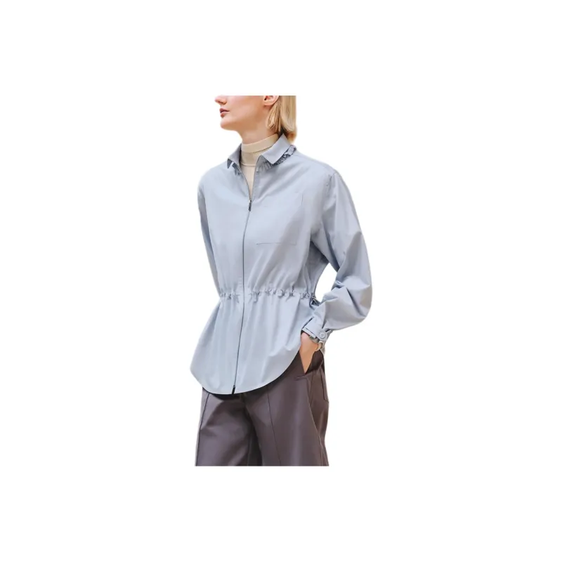 HERMES FW24 Shirt Women's Frost Blue-0