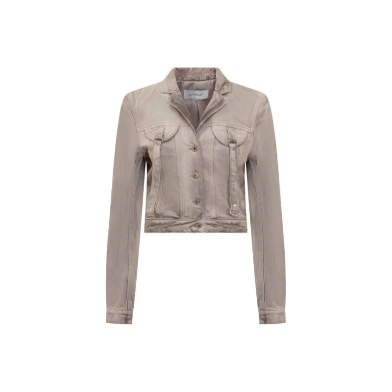 OFF-WHITE Buttoned Long-Sleeved Denim Jacket-0