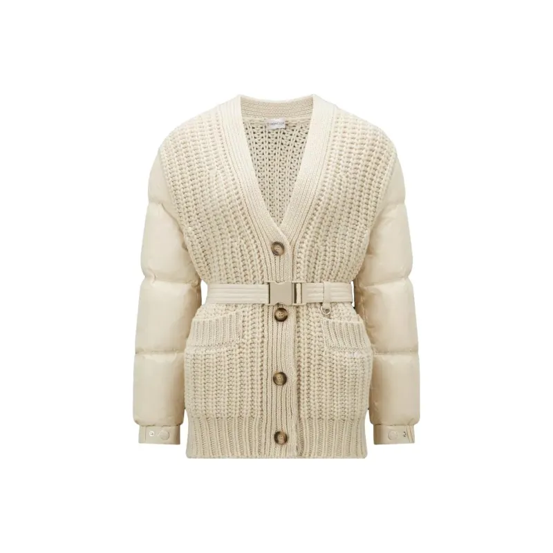 Moncler Panelled Knit Padded Cardigan-0