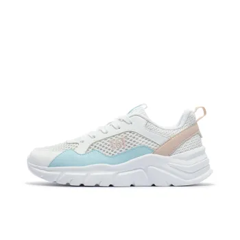 361° Waterproof Lightweight Rebound Low Top Casual Shoes Women's 361 Degrees White Fresh Pink