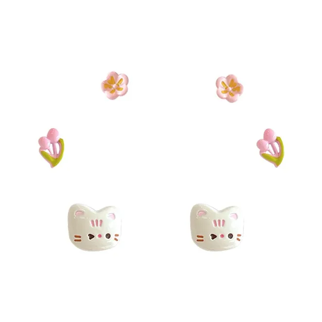 CANHUI Alloy Stud Earrings Women's-3