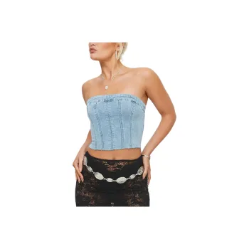 PRINCESS POLLY HOUSER TOP Strapless Top Women's DENIM/Denim