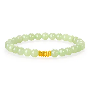 JINLIUFUJIXIANG Bracelets Pale Greenish White Jade Women's