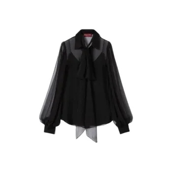 GUCCI Sheer Detailed Long Sleeve Shirt