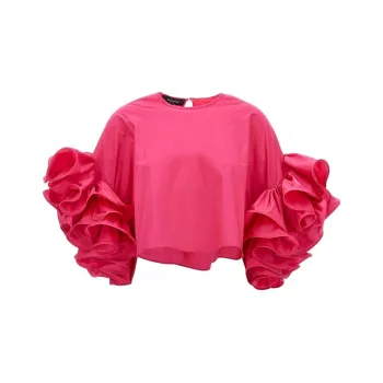 ROCHAS Ruffled Cotton Top