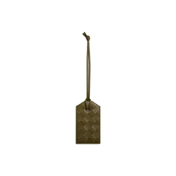 Bottega Veneta Intrecciato Lambskin Bag Charm Bag Accessory Unisex Olive