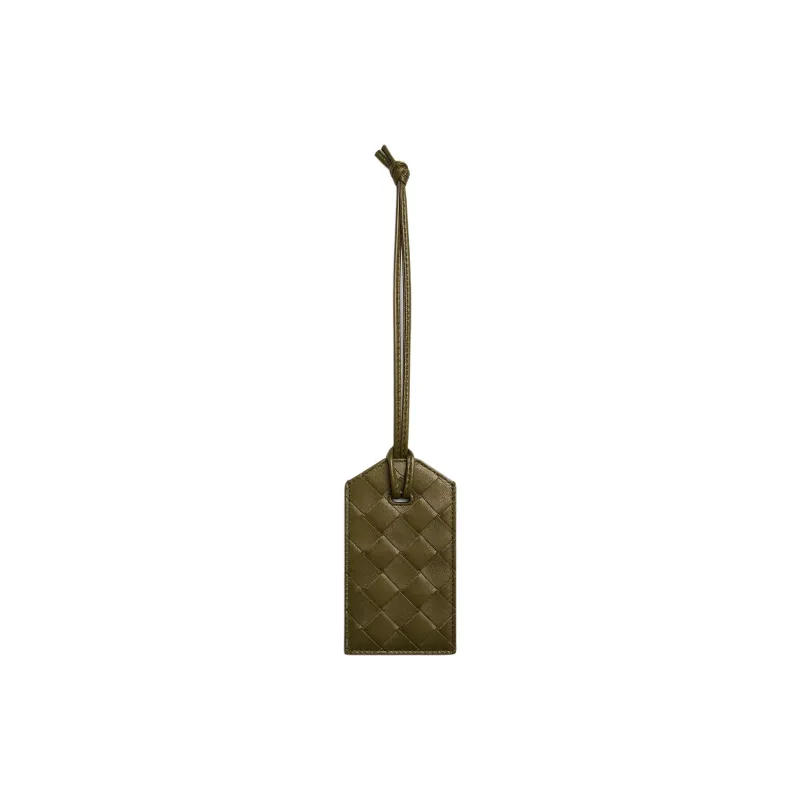 Bottega Veneta Intrecciato Lambskin Bag Charm Bag Accessory Unisex Olive-0