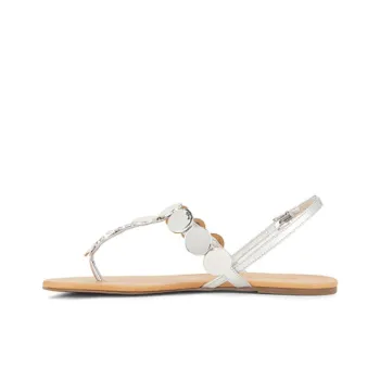 Schutz Acacia T One Strap Sandals Women's Silver