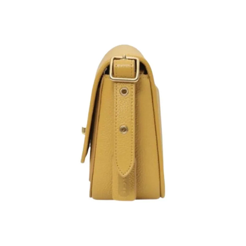 COACH Rambler Cow Leather Shoulder Bag Crossbody Bag Small Size Women's Ginger Yellow-1