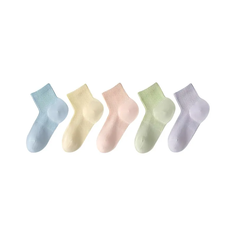 H YXIANG Mid Calf Socks Women's 5 Pack-4