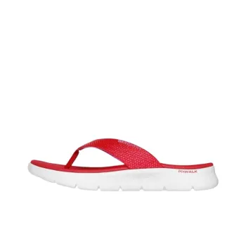 Skechers Go Walk Fle Slip Resistant Flip Flops Women's Red