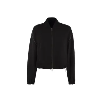 Fabiana Filippi Drawstring Hem Cool Bomber Jacket