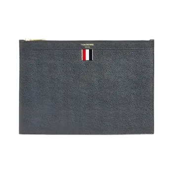 THOM BROWNE Pebbled Tablet Clutch Bag