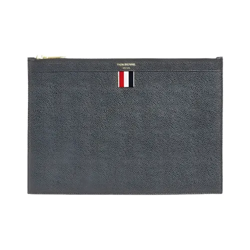 THOM BROWNE Pebbled Tablet Clutch Bag