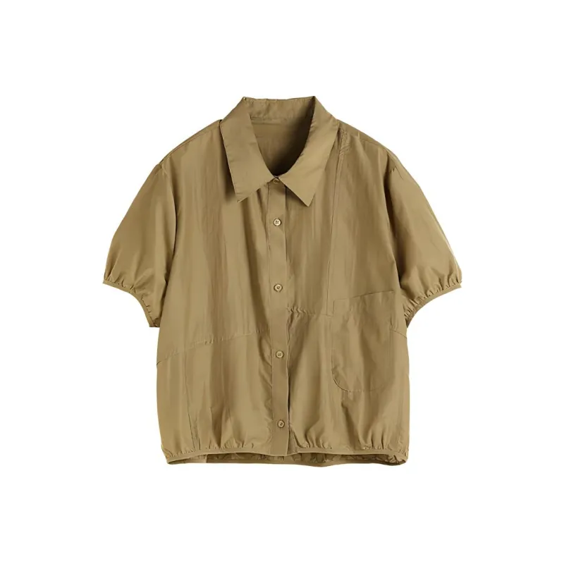 Hang Yi Court Polo Shirt Women's Dark Khaki-0