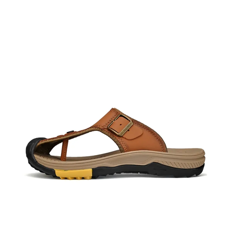 GESENLANG Rubber Sole Abrasion Resistant Slip Resistant Flip Flops Men's-10