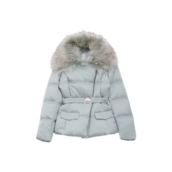 GUESS Eco Marisol Belted Puffer Jacket Jackets Coats Women's Light Blue