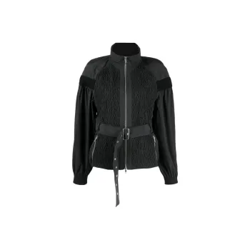 3.1 Phillip Lim Belted-waist Stand-up Collar Jacket