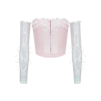 Girly Fancy Club Strapless Top Women's Pink