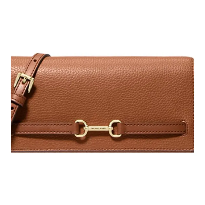 MICHAEL KORS Split Cow Leather Envelope Bag, Shoulder Bag, Crossbody Bag Large Size Women's Leather Brown-4
