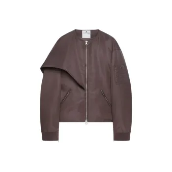 COURREGES Bow Collar Oversized Bomber Jacket